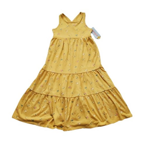 Cat & Jack By Target Girl's Sleeveless Knit Maxi Dress Light Mustard Sz XS (4-5) - Picture 5 of 16
